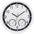 thumbnail image 1 of Quartz Stone Silent Wall Clock Accurate Thermometer Humidity Patio Indoor Outdoor Pool, 1 of 5