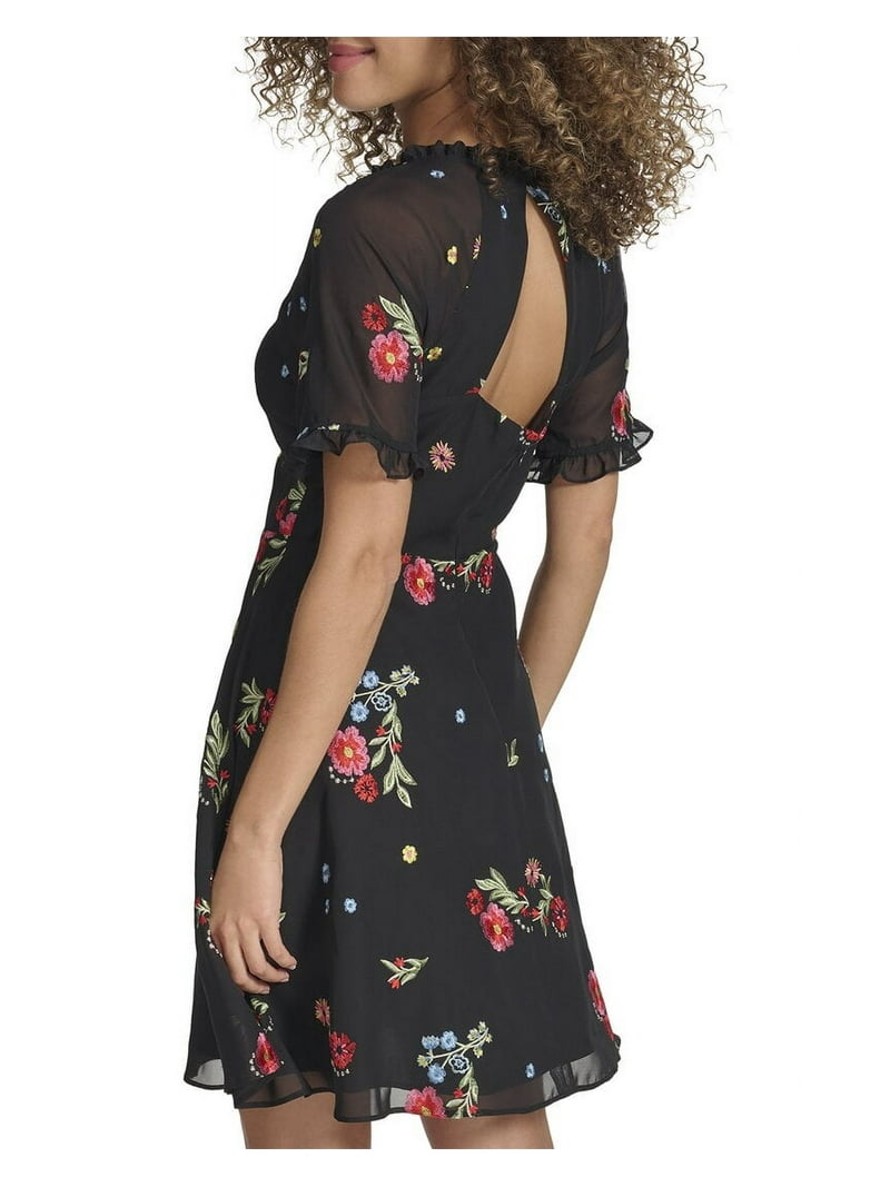 Kensie Womens Ruffled Midi Fit & Flare Dress - Walmart.com