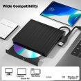 thumbnail image 4 of Unidad Grabadora de CD/DVD Externa USB 3.0 Tipo C, Unidad de DVD Externa Portátil, Unidades Ópticas Externas para PC y, 4 of 5
