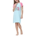thumbnail image 4 of WIBACKER 5-14Years Girl's Comfy Modal Tencel Nightgowns Unicorn Pajamas Kids Nightdress, 4 of 5