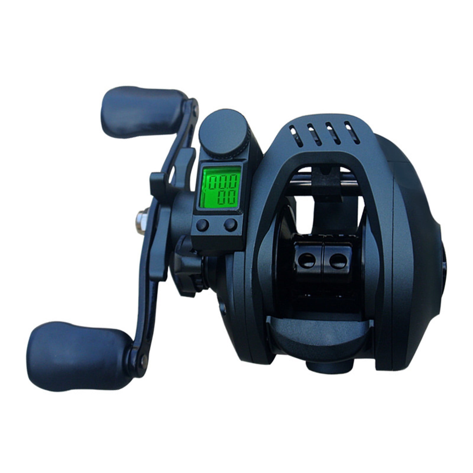 KUFptva Waterproofs Sea Ice Fishing Wheel 6.3:1 High Speed Ratio Led Screen Electronic Fishing Reels for Freshwater Saltwater