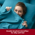 thumbnail image 5 of Mellanni California King Flat Sheet Only, Hotel Luxury Soft Microfiber Top Sheet, 1 Piece, Teal, 5 of 7