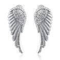 thumbnail image 6 of Opolski Women's 9K Gold Plated Angel Wings Crystal Ear Studs Luxury Earrings Jewelry, 6 of 7