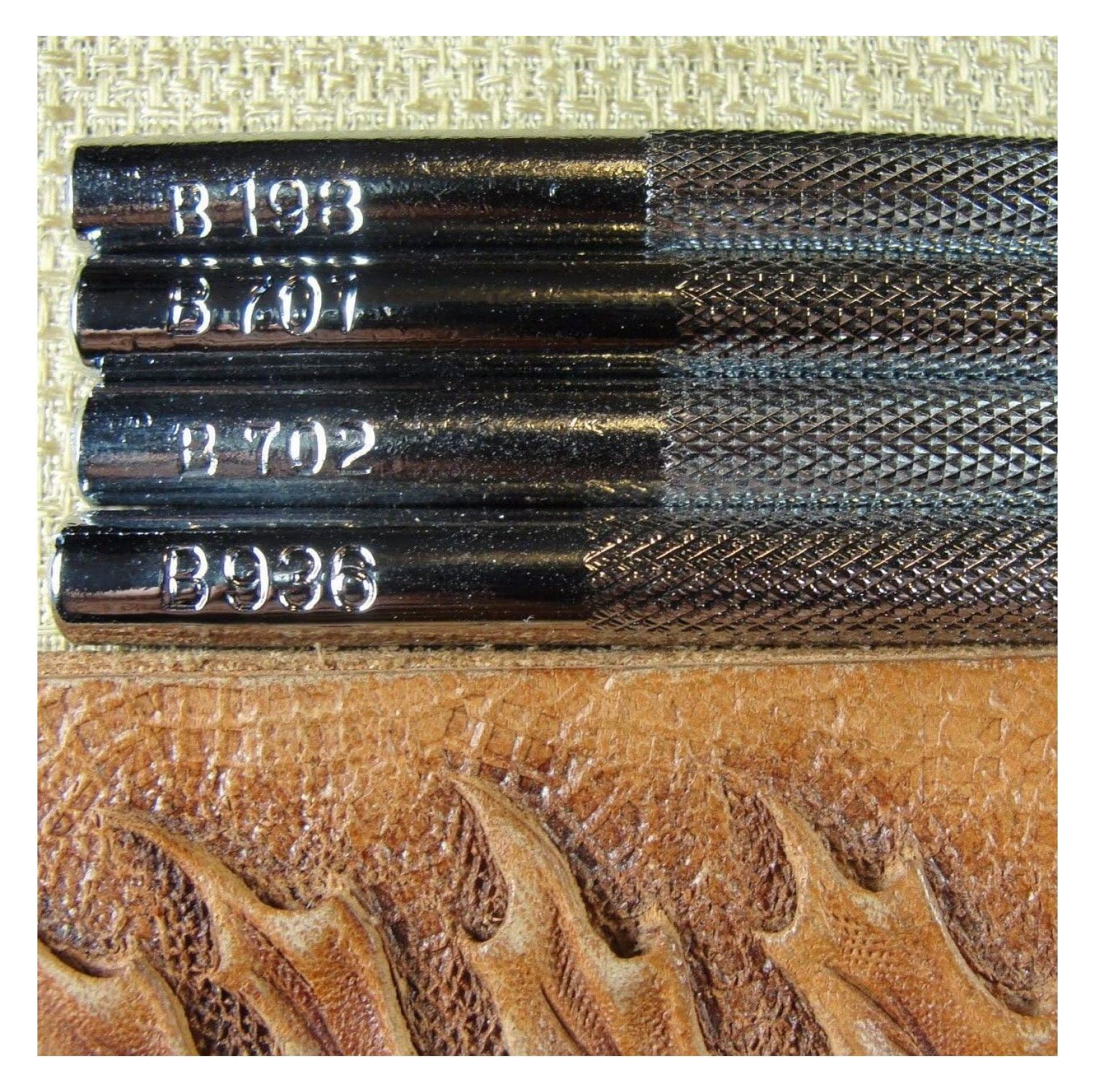 Checkered Beveler , Set of 4, Craft Japan Leather Stamping Tools