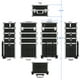 thumbnail image 5 of Estuche de maquillaje OUDMAY, organizador profesional con ruedas 4 en 1, color negro, 5 of 7