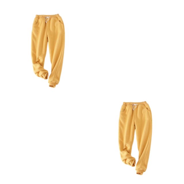 maskred Rester Confortable et à la Mode Pantalon Décontracté Chaud Combinaison de Confort Jaune XL 2Set