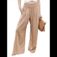 thumbnail image 1 of Pantalones Palazzo de para Mujer Color Caqui XL, 1 of 8
