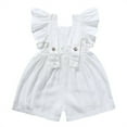 thumbnail image 3 of WIBACKER 6M-3T Toddler Baby Girl Ruffled Sleeveless Romper Casual Summer Jumpsuit Cotton Linen Clothes, 3 of 10