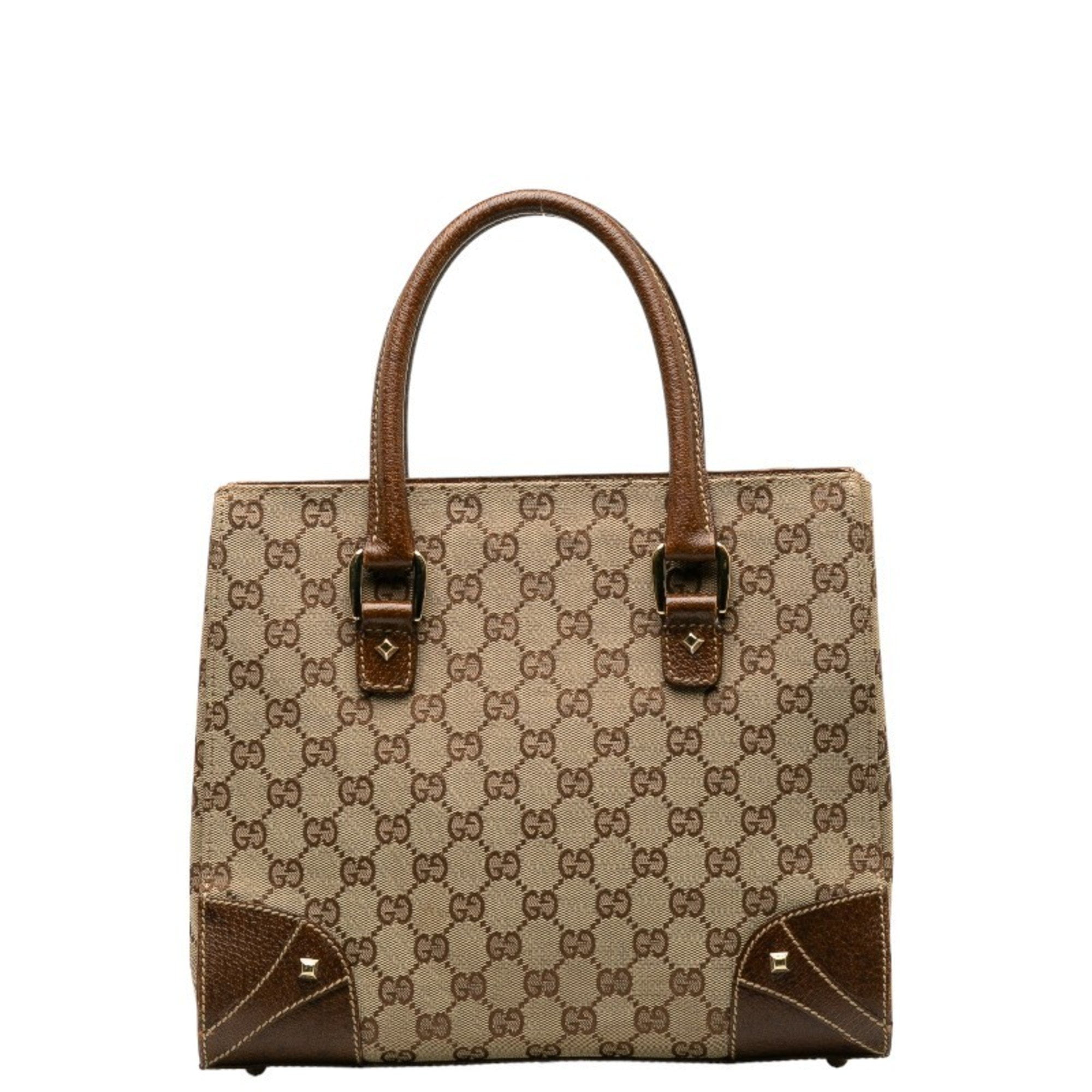 ハンドバッグ GUCCI Handbags Women Leather Beige/Brown Pre-Owned Gucci GUCCI Bag Women's GG Canvas Handbag Shoulder