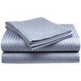 thumbnail image 4 of 2 PACK: 400 Thread Count 100% Cotton Sateen Sheet Set Dobby Stripe, 4 of 9