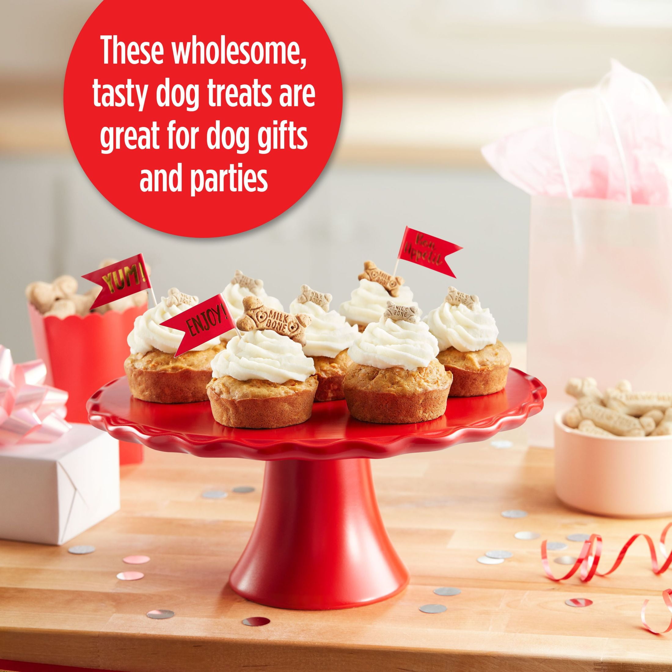 (2 pack) Milk Bone CELEBRATE Birthday Cake Artificially Flavored Biscuits, Small Dog Treats, 8 oz Bag
