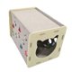 thumbnail image 3 of para gatos de fieltro para gatos domésticos, plegable, ahorra espacio, divertido para descansar y dormir, tablero rascador con bola de campana i, 3 of 9
