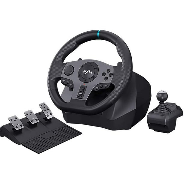  PXN V9 Steering Wheel for PC - Vibration Feedback Gaming Racing  Wheel with Shifter and Pedals Used- Good for PC PS4, PS3, Nintendo Switch :  Video Games