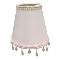 Royal Designs, Inc. Beaded Empire Chandelier Lamp Shade with Decorative Trim Flame Clip Fitter, CSO-1044-5PNK, 3 x 5 x 4.5, Pink, 1 Pack