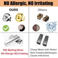 thumbnail image 4 of 925 Silver Hypoallergenic Earring Backs Replacements, 18K White Gold Plated Secure Push Earring Backs for Studs, 4 of 14