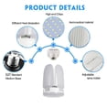 thumbnail image 4 of 4-Panel Adjustable Deformable Fixture for Parking Lots, Workshops & Basements High-Power 50W LED Garage Light, 4 of 7