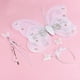 thumbnail image 2 of Conjunto de 3pcs Niños Niños Mariposa Ala varita diadema Fairy Cosplay Party Fancy Costume (Blanco), 2 of 5
