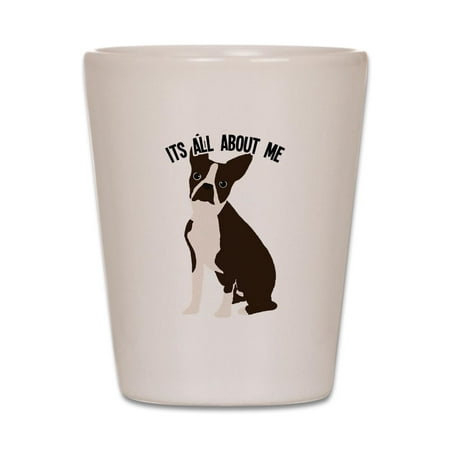 CafePress - It's All About Me - White Shot Glass, Unique and Funny Shot Glass