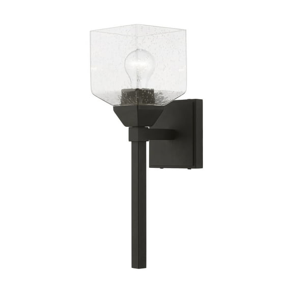 10389-04 Livex Lighting Aragon - 1 Light Bath Vanity In Architectural Style-16 Inches Tall and 4.75 Inches Wide-Black Finish