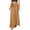 Brown, variant on Summer Satin Skirts for Women Solid Color Ladies Skirts Elasticated Waist Long Skirt Midi Skirt Army Green XS