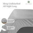 thumbnail image 3 of Salt Earth King 4 Piece Sheet Set 100% Cotton with 16 Inch Deep Pockets Easy Fit Sateen Weave Luxury Sheets & Pillowcases Extra Soft Breathable & Wrinkle Free - Silver Bush, 3 of 8