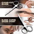 thumbnail image 4 of Utopia Care Eyebrow Scissors, Professional Stainless Steel Small Shears for Men and Women, Nose Hair Scissors Grooming Mustache, Beard, Eyelashes, Ear Trimming, Silver, 4 of 5