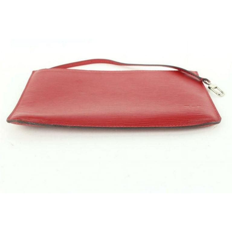 Louis Vuitton Red EPI Leather Neverfull Pochette Wristlet Pouch Bag 271lvs512W, Women's, Size: One Size