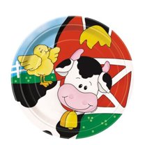 7" Farm Paper Dessert Plates, 8ct