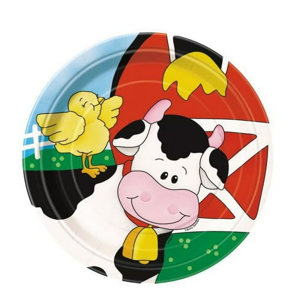 7" Farm Paper Dessert Plates, 8ct