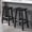 Black, variant on Bar Stools Set of 2, 30 Inch Bar Chairs Solid Wood Saddle Stools, Kitchen Counter Seat with Footrests, Industrial Barstools for Dining Room, Kitchen, Counter, Black