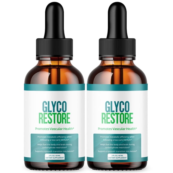 Glyco Restore Advanced Formula Drops Natural Support Supplement GlycoRestore 60 Servings