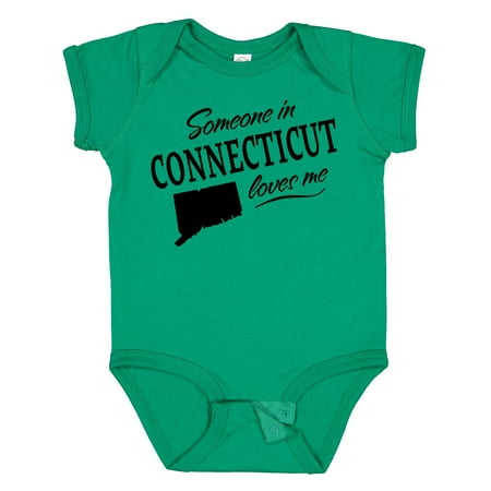 

Inktastic Someone in Connecticut Loves Me Gift Baby Boy or Baby Girl Bodysuit