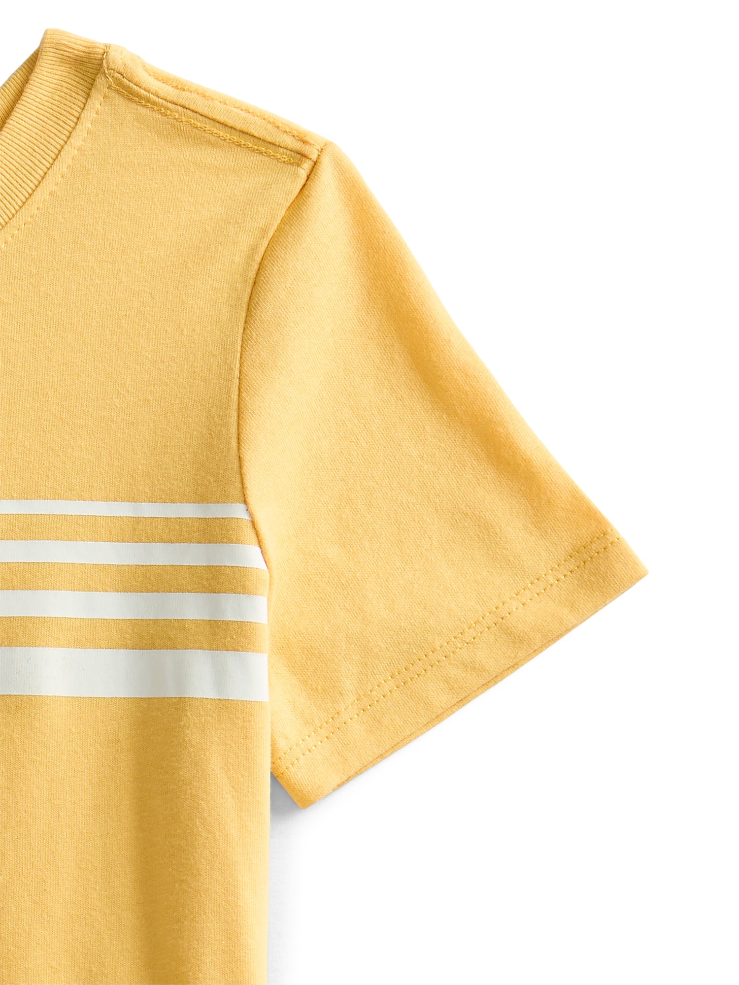 Wonder Nation Toddler Boys Short Sleeve Chest Stripe T-Shirt, Sizes 18M-5T