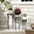 thumbnail image 2 of Gymax Metal Plant Stand Set of 3 Mosaic Display Rack for Potted Plants 20'' 24'' 28'', 2 of 10