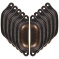 thumbnail image 1 of 10pcs Shell Shaped Drawer Knobs Vintage Cabinet Handles Retro Furniture Handle, 1 of 2