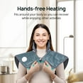 thumbnail image 3 of Heating Pad for Back and Cramps Relief, 2.2lb Weighted Heating Pads for Neck and Shoulders, Extra-Large Soft Electric Pad with 4 Heat Settings, Auto-Off, Gifts for Women Men Mom Dad, 22" x 19", 3 of 7