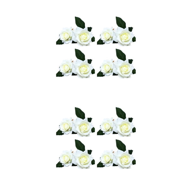 Flores artificiales Monstrate 4X decoración duradera para hogar y boda color Blanco 2Conjunto