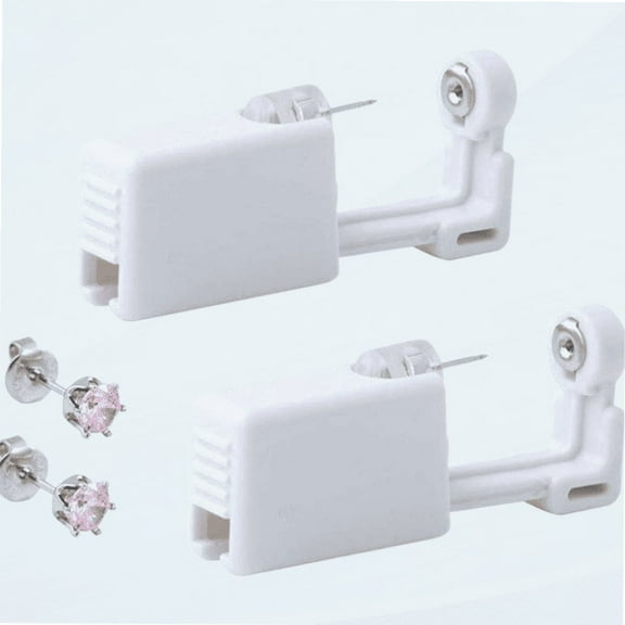 2 Pack Ear Piercing Gun Earring Disposable Ear Stud Gun Sterile No Pain Ear Piercing Gun