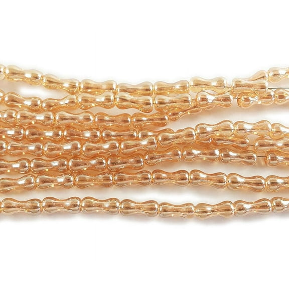 3.5x8mm Peach Hourglass Crystal Glass Beads Genuine Gemstone Natural Jewelry Making