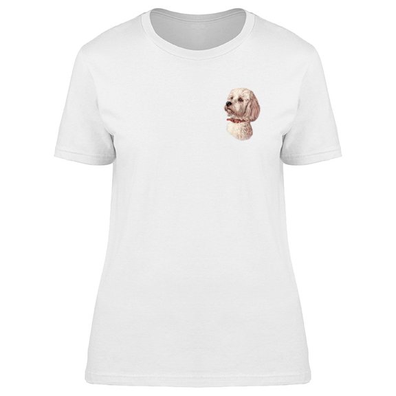 White Watercolor Maltese Dog Tee Women's -Image by Shutterstock