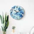 thumbnail image 4 of 16 Inch Wall Clock Battery Operated Silent Clock Decorative for Office, Kitchen, Outdoor, Living Room，Green Palm Leaf Tropical Jungle Leaves Floral Print Exquisite, 4 of 4