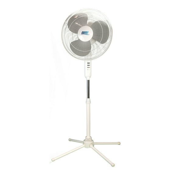 Seasons Comfort 16-In. Oscillating Fan with Pedestal Base, FPD16, White, FPD16