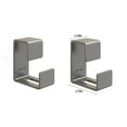 thumbnail image 3 of 2 Pack Stainless Steel Bathroom Wall Hooks, Silver/Gray Multi-Purpose Basin Rack Towel Holder, Wall Mounted Metal Robe Hooks, Kitchen Sink Storage Bracket for Cleaning Cloths, Bathroom Supplies, 3 of 8