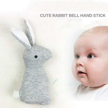 - Baby Cute Rabbit Rattle Toys Hand Bells Stuffed Doll