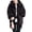 Black, variant on Women Hoodies Solid Turtleneck Zipper Sweatshirt with Pockets Sweatshirt Jacket and Cozy Warm Feel for Cold Weather Grey One Size