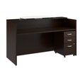 thumbnail image 2 of Arrive 72W x 30D Reception Desk with Drawers in Mocha Cherry - Engineered Wood, 2 of 5