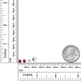 thumbnail image 2 of Gem Stone King Platinum Red Created Ruby Stud Earrings for Women Men (0.50 Cttw, Gemstone July Birthstone, Round 4MM), 2 of 6