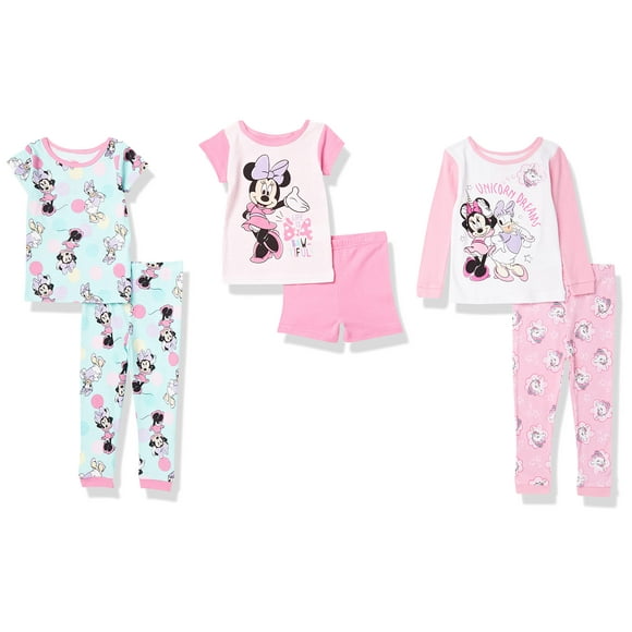 Set de pijama de algodón Minnie Mouse de Disney para niñas, 6 piezas, 2T