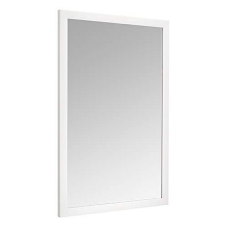 Basics Rectangular Wall Mirror 24" x 36" - Standard Trim, White
