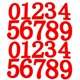 thumbnail image 1 of 2 sets Números de madera Pegatinas Matemáticas Número Número Configura Calcomanías Juguetes educativos para niños (rojo), 1 of 8